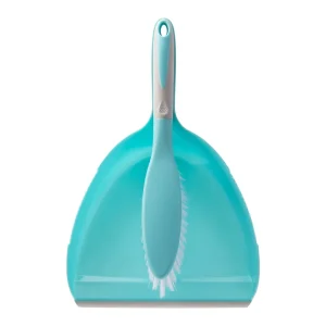 Sky Blue Dust Pans with Brush Hand Broom and Dustpan Set for Kitchen