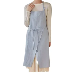 Sleeveless Linen Apron Anti-fouling Japanese-style Korean-style Neck Adjustable Men’s Women’s Coffee Shop Milk Tea Floral Work