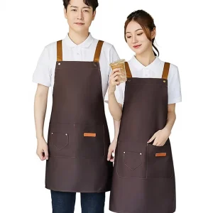 Sleeveless Wool Waterproof Apron Logo Printing Lettering for Kitchen Hotel Supermarket Fruit Shop Waitstaff Work Uniform