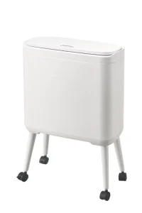 Slim Dog Waste Bins Plastic Open Top Pressing Type Removable Waste Basket for Home Use for Desk Sofa Toilet With Wheel