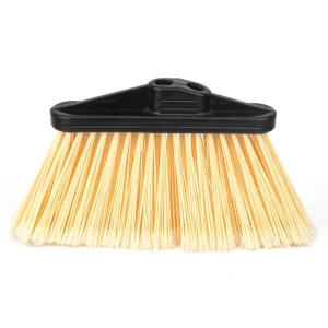 Small Black Two Holes Broom with Steel Handle PP Broom Head Dustpan Set for Home Use Handheld Plastic Broom Head