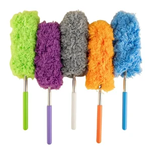 Small Eco friendly Telescopic Fiber Dust Duster with Feather Design for Dust Sweeping and Gap Cleaning Promotional Novelty Gift