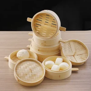 Small Momo Sticky Rice and Thai Bamboo Bun Steamer 1-2L Capacity Gas Cooker Compatible
