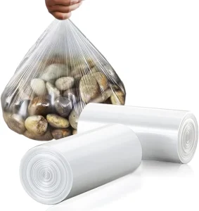 Small Trash Bags Clear Waste Basket Trash Bags for Bathroom Kitchen Bedroom Garbage Bags Unscented Can 15 Liters
