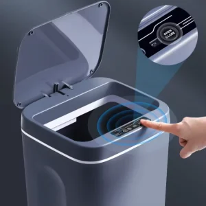 Smart Electronic Automatic Garbage Bin Touch Free Kitchen Home Waste Can with Lid for Office Bedroom