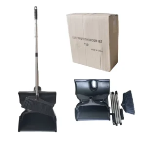 Smart Floor Sweeper Cleaning Set Plastic Dustpan with Lid and Wheels Brooms & Dustpans
