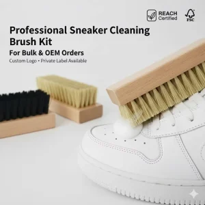 Sneaker Cleaning Brush OEM Private Label Horsehair PP Bristles For Brands