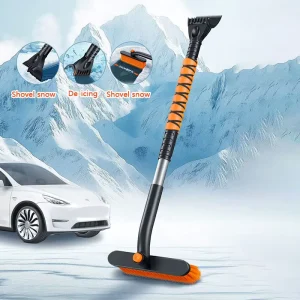 Snow Brush Hand Tool and Multifunctional Snow Brush Rotatable Telescopic Snow Remover Cleaning Brush