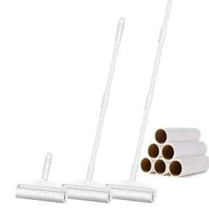 Sofa Car Bed Carpet Pet Hair Remover Brush Detachable Portable 3 in 1 Long Handle Sticky Big Lint Roller Set