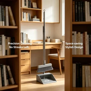 Soft Bristle Broom and Dustpan Set