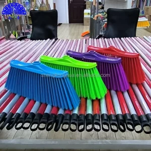 Soft Bristle Broom with Durable PET Material Broom with Wooden Handle for Effective Home Cleaning