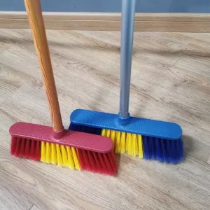 Soft Bristle Broom with Wooden or Iron Stick Household Broom