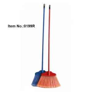 Soft Bristle Household Broom with Plastic Wood Handle PET Broom Head Hand Style
