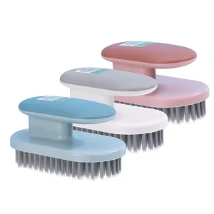 Soft Bristle Multi functional Eco Friendly Durable Handheld Sky Blue Light Pink Household Scrub Brush Model 6815 for