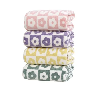 Soft Coral Fleece Microfiber Bath Towels Set Can Be Customized