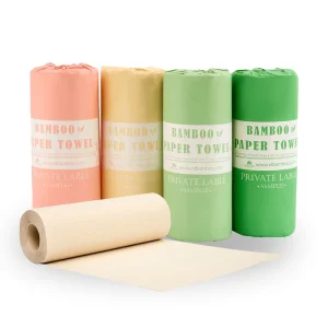 Soft Eco Friendly Certified Kitchen Tissue Factory Directly High Quality Bamboo Kitchen Paper Towel Roll