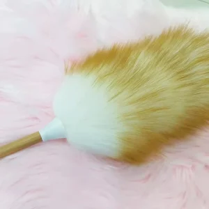 Soft Lambswool Duster with Bamboo Handle Portable and Washable Household Cleaning Dust Cleaner for Home Use