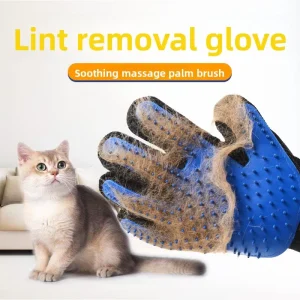 Soft Pet Gloves for Cats Dogs Hair Removal Brush Grooming Supplies Lint Remover Cleaning Massage Gloves TPR Mesh Fabric