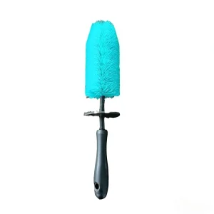 Soft Short Handle Bristle Car Wash Brush Cleaning Auto Wheel and Tire Cleaner Brush for Easy Scrubbing