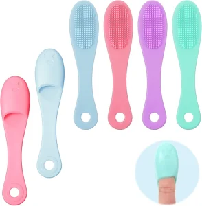 Soft Silicone Facial Cleansing Brush Gentle Manual Face Scrubber for Deep Cleaning Blackhead Removal Massage
