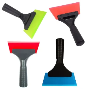 Soft Squeegee Rubber Vinyl Wrap Tinting Tools Car Window Scraper Removable with Handle Tint Tools