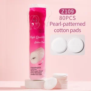 Soft Ultra Thick Pearl Embossed Round Cotton Pads High Absorbency Exfoliating Makeup Remover Rounds Lint-Free for Skincare Z109