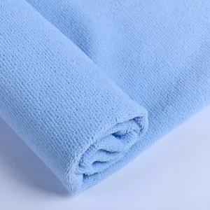 Soft and Absorbent 100% Polyester Microfiber Towel Fabric Cleaning Cloth Material
