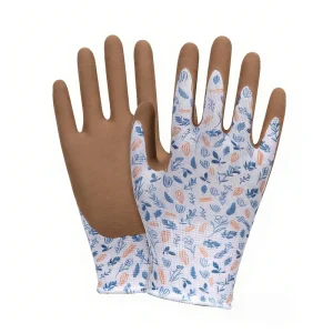 Soft and Slip resistant Gardening Gloves Made of Natural Latex Foam Knitted Nylon Comfortable Breathable