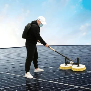 Solar Panel Cleaning Machine Dual Brush Head Cleaning Tool for PV Panel Maintenance Factory Direct Agents Wanted