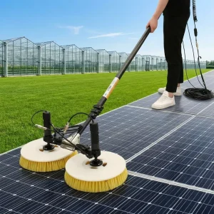 Solar Panel Cleaning Washing Machine Automatic Brush with Double Head Telescopic Waterproof Long Handle