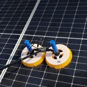 Solar Panel & Window Automatic Cleaning Brush with Durable Aluminum Pole Eco-Friendly Nylon Bristles