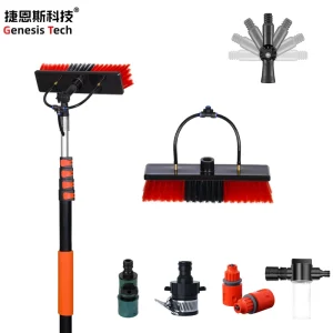 Solar Panel Window Glass Cleaning Disposable Water Fed Pole Kit Extendable Brush Aluminum Alloy Telescopic Pole