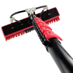 Solar Photovoltaic Panel Cleaning Brush Water Jet Brush Carbon Fiber Telescopic Rod