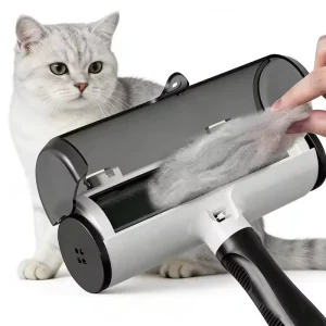 Solid Handle ABS Reusable Lint Brush Self Cleaning for Pet Hair Remover Roller Brush for Dogs & Cats Plastic Grooming Tool