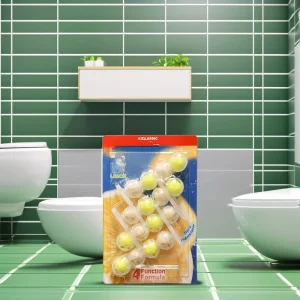 Solid Toilet Cleaning Ball with Fragrance and Odor Removal for Bathroom
