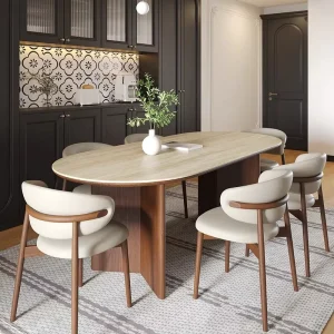 Solid Wood Extendable Dining Table and Chair Set