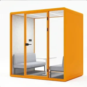 Soundproof Office Pod Acoustic Vault Prefabricated Meeting Capsule 2 Person Collaborative Studio CPA Ion Purified Work Space