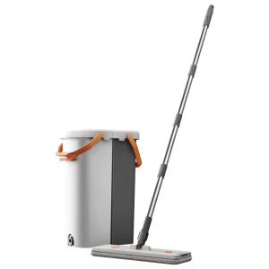 Source-factory Custom Dual-bucket Split Mop Bucket Large Flat-base Set Detachable Foldable Telescopic Mop Bucket OEM
