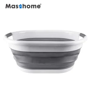 Space Saving 20L 15L Foldable Bath Toys Bucket Laundry PP TPR Laundry Buckets Wash Folding Plastic Collapsible Silicone Bucket