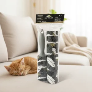 Spiral Cutting Style Adhesive Sticky Paper Reusable Cleaning Brush 5 Count Sticky Lint Roller