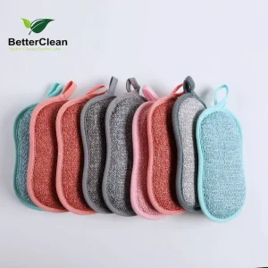 Sponges & Scouring Pads Dishwasher Handheld Double Sided Cleaning Kitchen Microfiber Household Cleaning Sponge