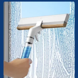 Spray and Scrub All in One Manual Glass Cleaning Gadget Home High Rise Double Sided Window Washer Cleaner
