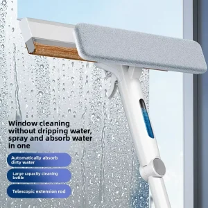 Spray and Scrub All in One Manual Glass Cleaning Gadget Model C13 Household High Rise Double Sided Window Washer Cleaning Tool