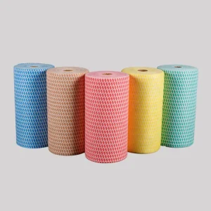 Spunlace Nonwoven Fabric Cleaning Cloths Kitchen Towel and Floor Wet Sponge Wipes for Household Use