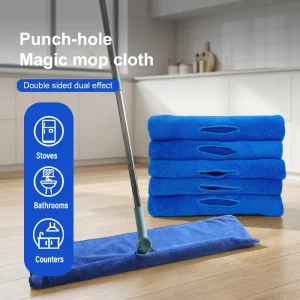 Square Dual Purpose Microfiber Rag Mop for Floor and Window Cleaning