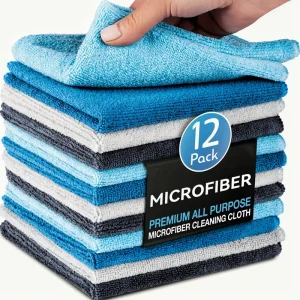 Square Eco Friendly Microfiber Cloth for Kitchen and Car Cleaning Thickened Absorbent Durable