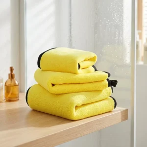 Square Microfiber Double Sided Eco Friendly Car Wash Towel Quick Dry Super Absorbent Scratch Free Cleaning Cloth