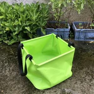 Square Shape Water Bucket 500D PVC Tarpaulin Waterproof Leak proof Durable Wear Resistant Foldable Handheld Waterproof Bucket