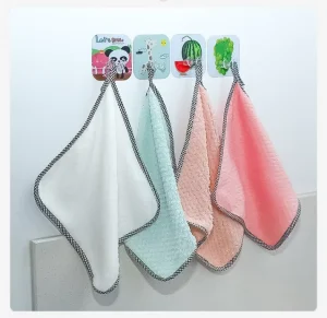Squares Cleaning Cloth Kitchen Dish Towels Household Coral Velvet Hand Cloth