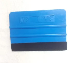 Squeegee Car Film Tool Vinyl Blue Plastic Scraper Squeegee With Soft Felt Edge Window Glass Decal Applicator